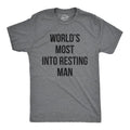 Mens Worlds Most Into Resting Man T Shirt Funny Sarcastic Lazy Sleepy Joke Novelty Tee For Guys Mens Funny T Shirts Cool...
