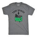 Mens Your Opinion Dumpster T Shirt Funny Garbage Trash Belief Joke Tee For Guys Mens Funny T Shirts Cool Tees Soft...