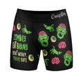 Zombies Eat Brains Don'T Worry You'Re Safe Boxer Briefs Funny Underwear Guys Funny Boxers Dad Joke Funny Zombie Novelty Boxer Briefs Black T-Shirts, Hoodie, Sweatshirt