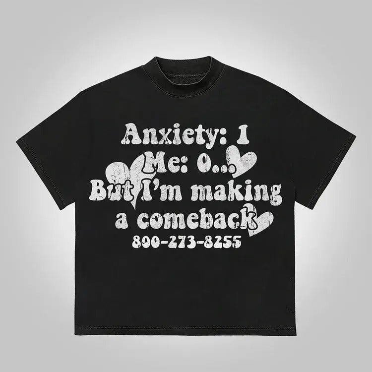 Mental Health I'm Making A Comeback Cotton T-Shirt mens  clothing Crewneck Menswear Hoodie, Sweatshirt | GrindPrints.com