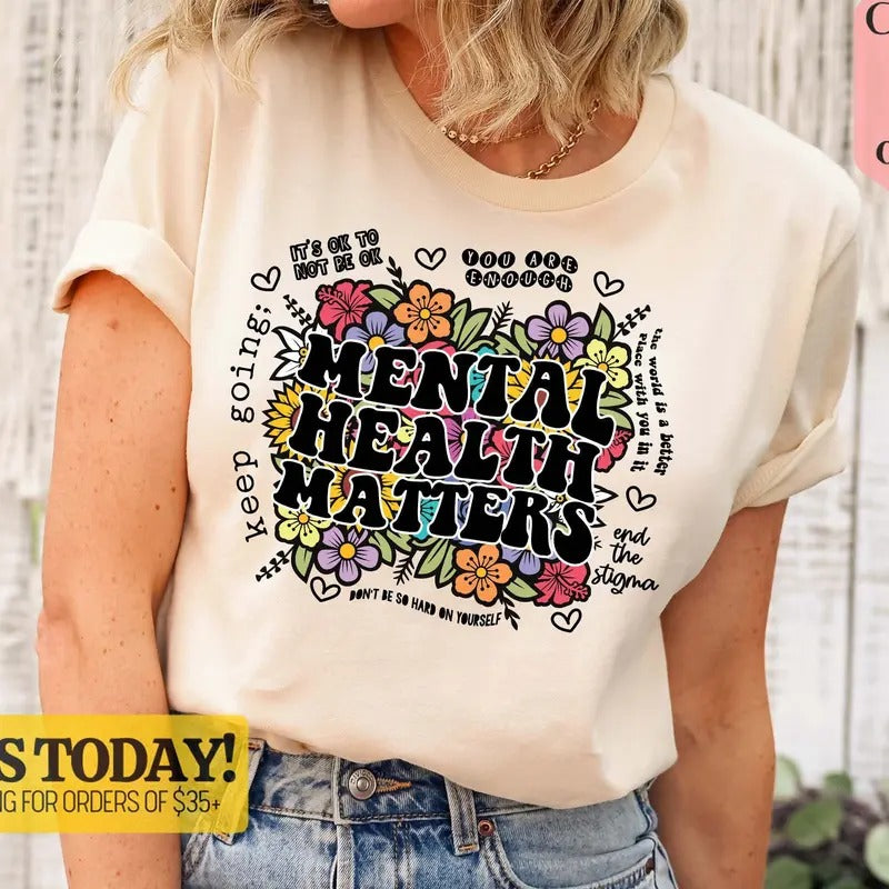 Mental Health Shirts Mental Health Matters Shirt Inspirational Shirts Women Mental Health Awareness Women Mental Health...