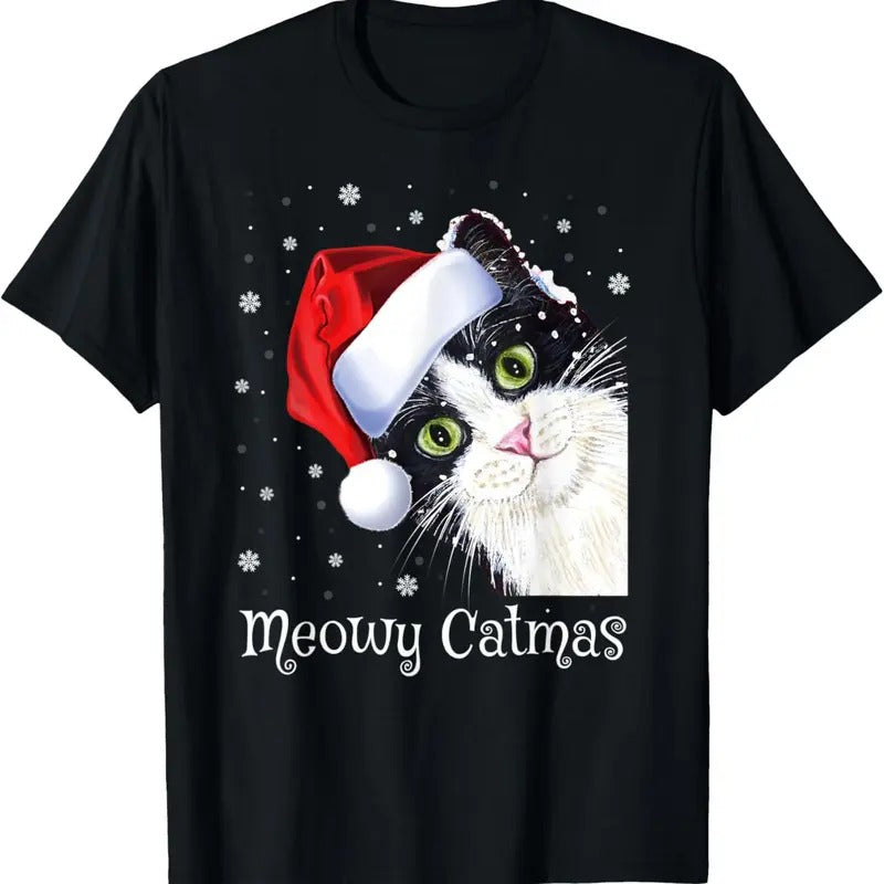 Meowy Catmas Christmas And Happy New Year Cat Lover Ugly T-Shirt Hoodie, Sweatshirt | GrindPrints.com