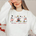 Meowy Christmas Shirt | Cat Lover Christmas Sweatshirt Hoodie | GrindPrints.com