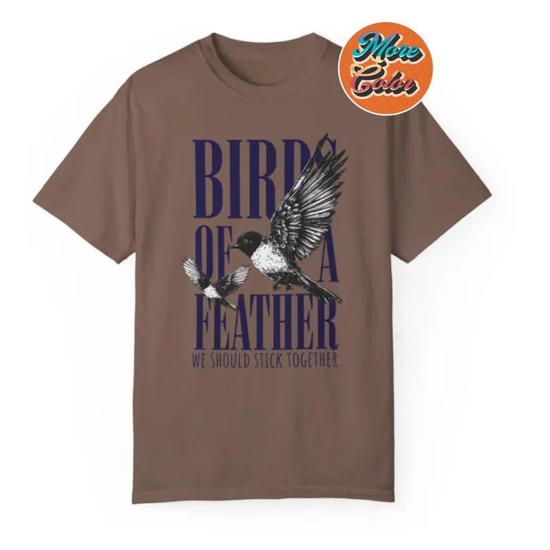 Merch Birds of a Feather T-shirt,Cotton Unisex Shirts, Crew Neck, Size S- 3XL, Menswear Top, Womenswear Top Underwear...