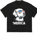 Merica Golden Retriever T-Shirt Comfy T-Shirt for Nature Lovers Soft Cotton Hoodie, Sweatshirt | GrindPrints.com