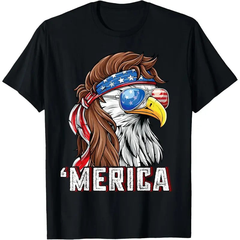 Merica USA American Flag Patriotic 4th July Bald Eagle Made Usa T-Shirts, Hoodie, Sweatshirt
