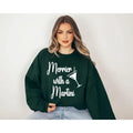Merrier With A Martini Sweater, Trendy Christmas Crewneck, Winter Sweatshirt, Martini Design Pullover, Trendy Christmas...