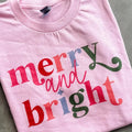 Merry And Bright Graphic Top T-Shirts, Hoodie, Sweatshirt | GrindPrints.com