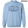Merry Blue Floral Christmas Sweatshirt 'NLB' T-Shirts, Hoodie | GrindPrints.com