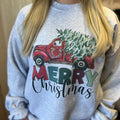 Merry Christmas Red Truck Sweatshirt T-Shirts, Hoodie | GrindPrints.com