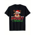 Merry Christmas Reindeer Men's Family Matching Reindeer T-Shirt made in usa Hoodie, Sweatshirt | GrindPrints.com