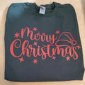 Merry Christmas Screen Print Transfer ONLY- This is NOT a T-Shirt Hoodie, Sweatshirt | GrindPrints.com