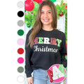 Merry Christmas Sequin Graphic Sweatshirt T-Shirts, Hoodie | GrindPrints.com