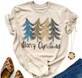 Merry Christmas T-shirt Christmas Trees Tee Festive Joyful Tshirt Festive Trees T-shirt Xmas Trees Tshirt Joyful...