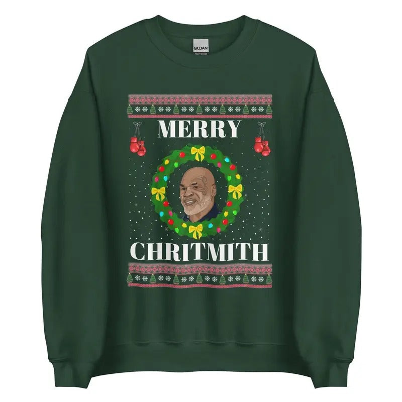 Merry Chrithmith Ugly Mike Tyson Funny Ugly Cotton T-Shirts, Hoodie, Sweatshirt
