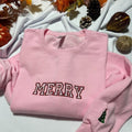 Merry Embroidered Sweatshirt T-Shirts, Hoodie | GrindPrints.com