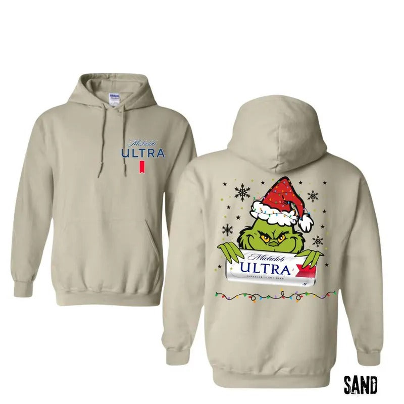 Merry Grinmas Snow X michelob ultra beer Hoodie Sweatshirt T-shirt, Christmas Shirt, Family Gift Shirt Pullover Man...
