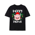 Merry Pigmas Christmas Pig T-Shirt Made in USA Hoodie, Sweatshirt | GrindPrints.com