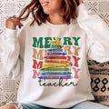 Merry Teacher T-Shirt, Teacher Christmas Sweatshirt, Christmas Gifts for Teachers, Merry Christmas Clothing, Unisex Hoodie