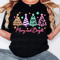 Merry and Bright Neon, Christmas, Neon Christmas, Christmas Tree, Christmas Coquette Bow, Christmas T shirt Hoodie,...