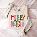Merry and Bright Sweatshirt Hoodie T-shirt, Christmas Sweatshirt, Family Christmas Shirt, Christmas Sweatshirts for...