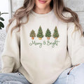 Merry and Bright Sweatshirt, Christmas Sweatshirt, Merry Christmas, Christmas Tree Jumper, Family Christmas, Holiday...