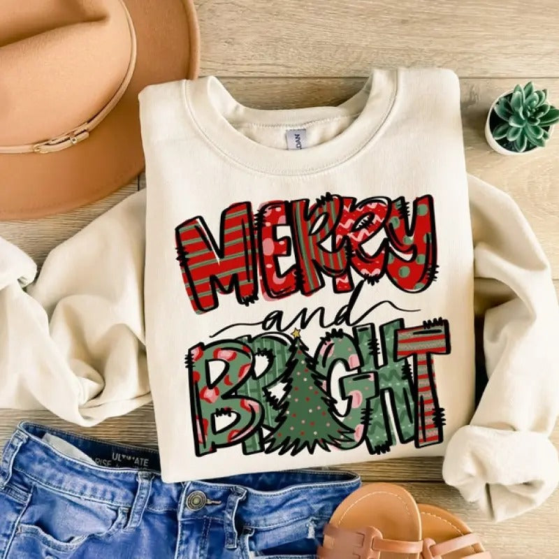 Merry Bright Matching Family Shirts Pajama Family Pjs Pjs Shirt Shirt T-Shirts, Hoodie, Sweatshirt