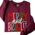Merry Bright Merry Minimalistic Family Cotton Comfortable T-Shirts, Hoodie, Sweatshirt