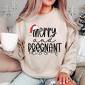 Merry and Pregnant Shirt, Pregnancy Announcement Shirt, Christmas Pregnant Shirt, Funny Pregnancy Tee, Xmas Baby Shirt,...