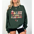Merry Pregnant Sweatershirt Pregnancy Announcement Funny T-Shirts, Hoodie, Sweatshirt
