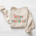 Merry and Pregnant Sweatshirt, Christmas Pregnancy Announcement Sweatshirt, New Mom, Pregnancy Reveal Christmas Sweater,...