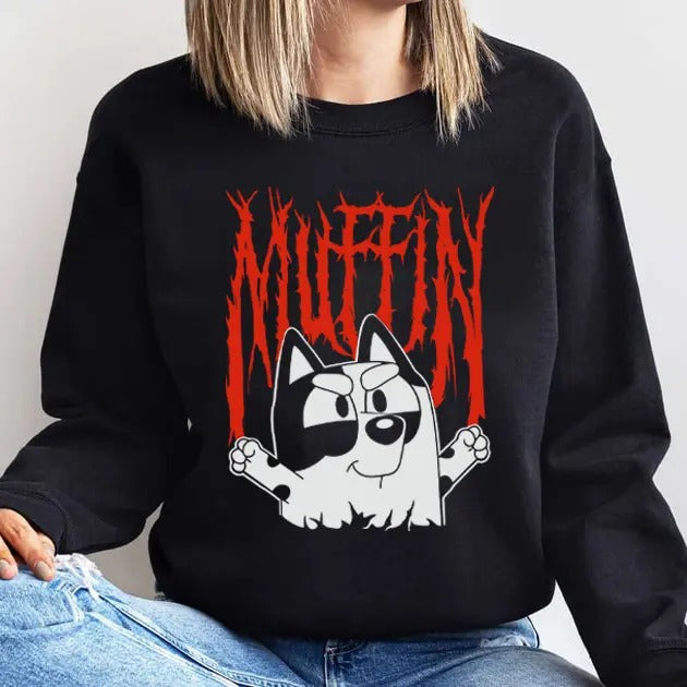 Metal Muffin Shirt Bluey Muffin Metal Shirt Muffin Bluey Shirt Blue Dog Crewneckstyle{N002}2 T-Shirts, Hoodie, Sweatshirt