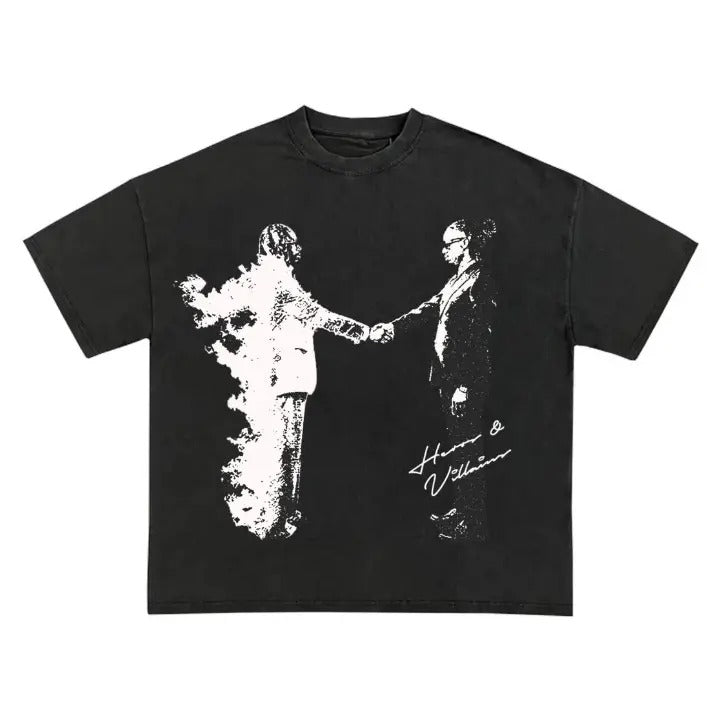 Metro Boomin "Heroes & Villains" Garment Dyed T Shirt Hoodie, Sweatshirt | GrindPrints.com
