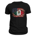 Mexican American Flag Mexican Roots Chicano Pride T-Shirt - 100% Ring-spun Combed Cotton Crew Neck with Classic Fit,...