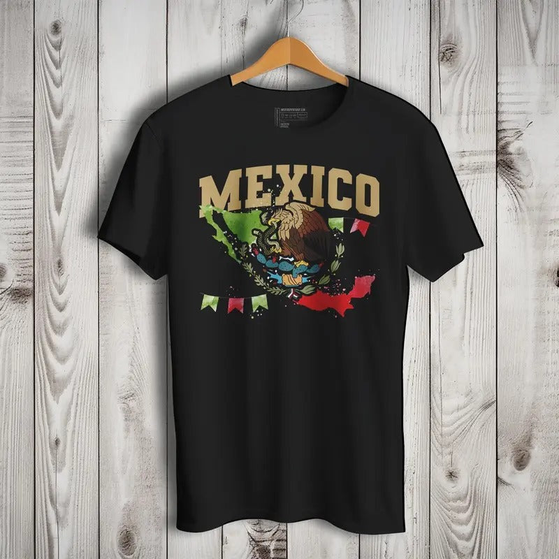 Mexican Flag Celebration Short Sleeve T-Shirt- Playera De Mexico Hoodie, Sweatshirt | GrindPrints.com