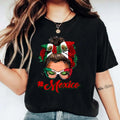 Mexico Messy Bun Shirt, Mexican Flag Shirt For Woman, Cute Latina Gift Tee For Mom, Proud Mexican T-shirt. shirtslatinas...