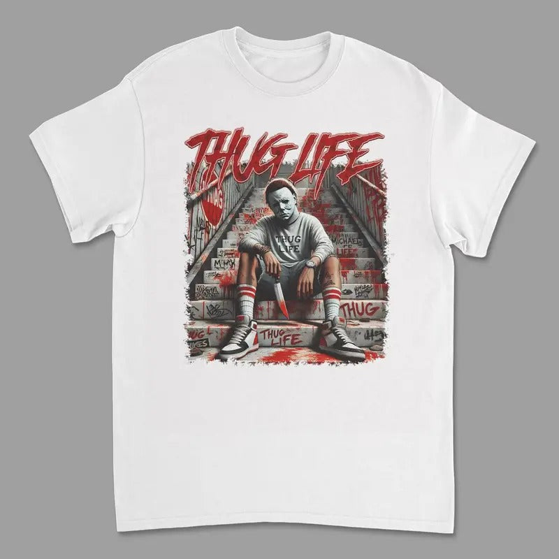 Michael Meyers Thug Life Shirt Halloween Tee Shirt For Men Women, Horror Halloween Shirt, Sweatshirt, Hoodie