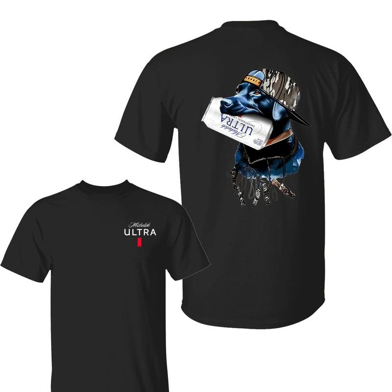 Michellob Ultra Dog Hunting Two-sided Unisex Shirt , Outdoors Michellob Ultra Beer Camo Southern Casual Cotton Tops...