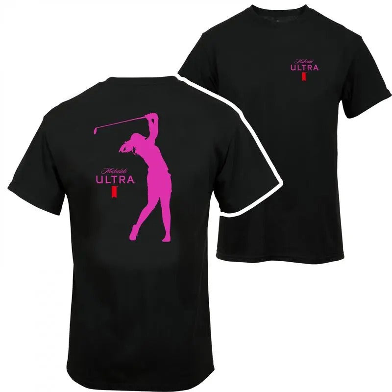 Michelob Ultra Girl Golf Pink T-shirt - 2 Side - Tops Hoodie, Sweatshirt | GrindPrints.com