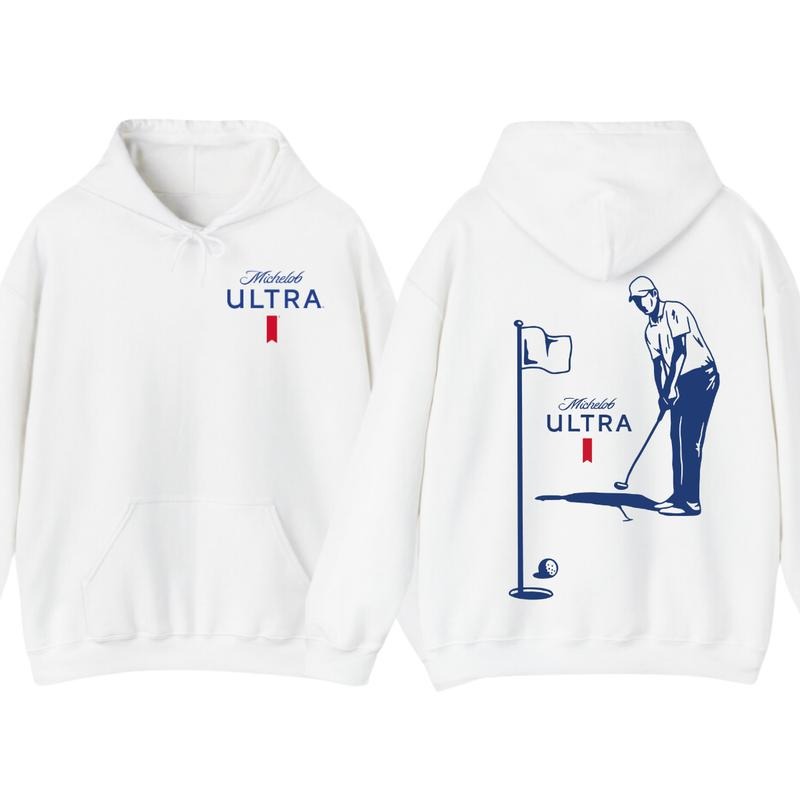 Michelob Ultra Golfing 2 Sided Hoodie Sweatshirt T-Shirt, Unisex Shirt, Gift For Men, Gift For Women | GrindPrints.com