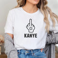 Middle Finger Kanye Shirt, F*ck Kanye Shirt, Anti Nazi Tee Hoodie, Sweatshirt | GrindPrints.com