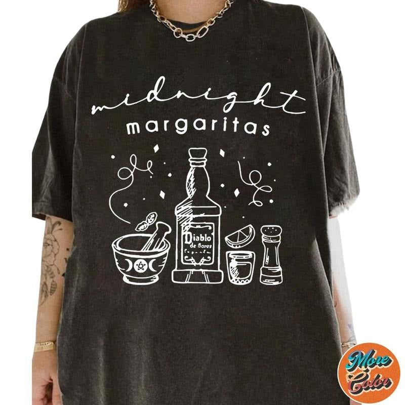Midnight Margaritas Practical Magic Movie Shirt, Cotton Unisex T-shirt, Crew Neck, Size S- 3XL, Menswear Top, Womenswear...