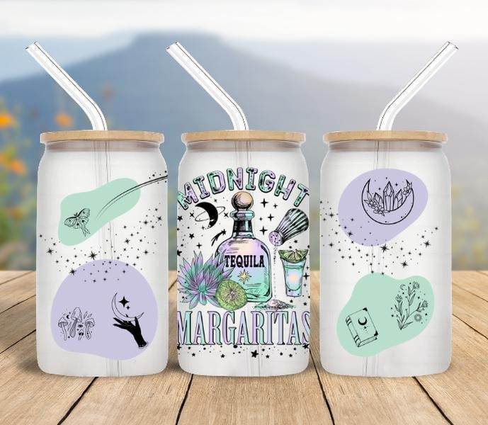 Midnight Margs 16 oz Glass Tumbler T-Shirts, Hoodie, Sweatshirt | GrindPrints.com