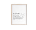 Midwife Definition Art, Midwife Gift, Gift For Midwife, Amazing Midwife Gift, Gifts For New Mom Pregnant Wall Decor,...