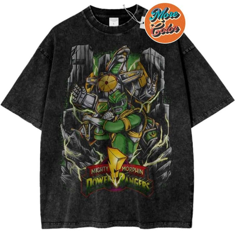 Mighty Morphin Power Rangers Anime Shirts, Cotton Unisex T-shirt, Crew Neck, Size S- 3XL, Menswear Top, Womenswear Top...