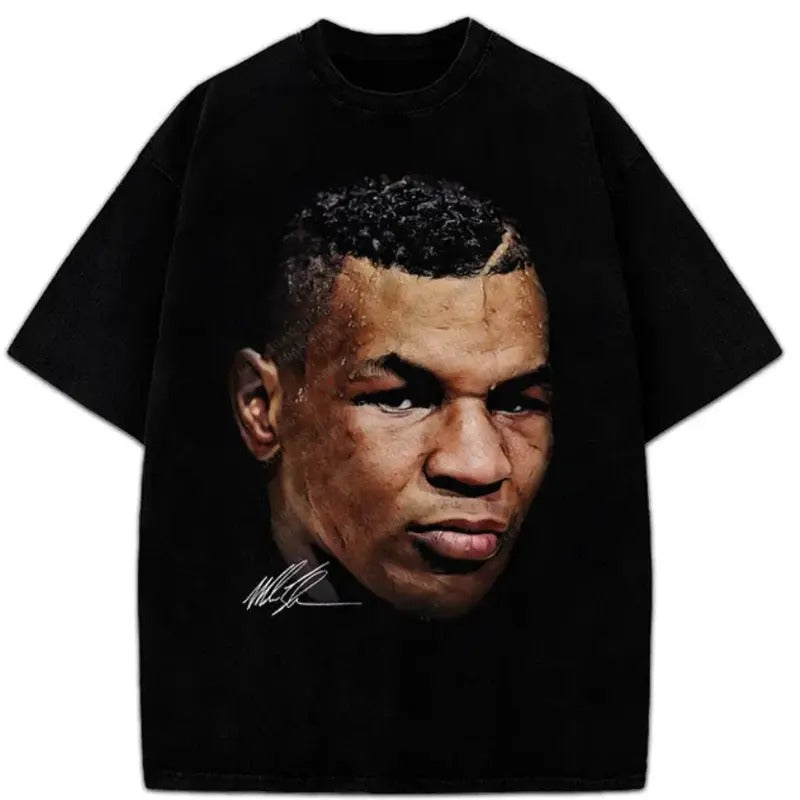 Mike Tyson T-Shirt Young Mike Tyson Portrait Custom Graphic Tee Hoodie, Sweatshirt | GrindPrints.com