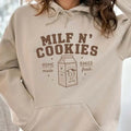 Milf N' Cookies Stay At Home Milf Funny Milf  Funny Hoodie Casual Street Style Fleece Pullover Hooded Sweatshirt For...