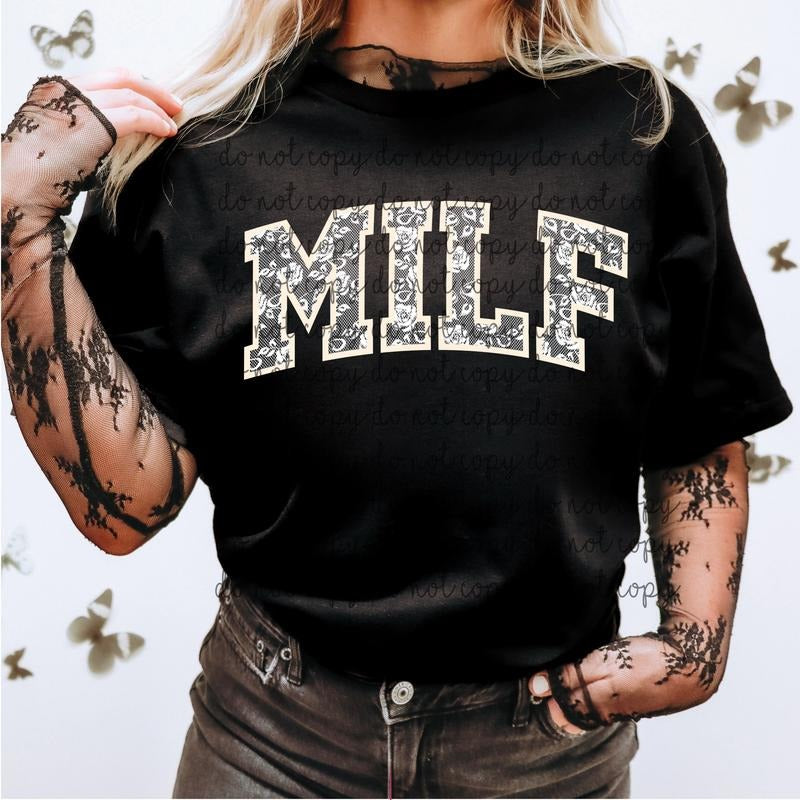 Milf lace DTF Transfers - THIS IS NOT A SHIRT Hoodie, Sweatshirt | GrindPrints.com