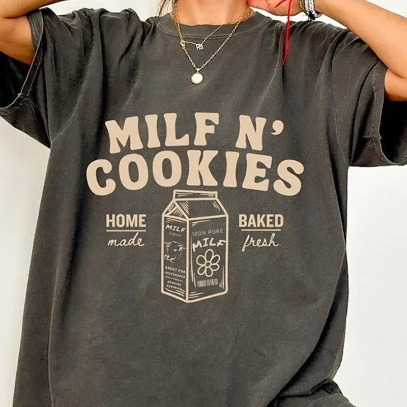 Milf n cookies Shirt stay at home milf Shirt Unisex Full Size Top Womenswear Hoodie, Sweatshirt | GrindPrints.com