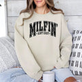 Milfin Aint Easy Sweatshirt, Gift for Milfs, Milf T-shirts, Gift for Auntie, Hot Mom Shirt, Milf Sweatshirt Love Comfort...